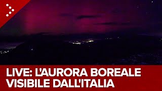 LIVE Laurora boreale eccezionalmente sullItalia diretta video [upl. by Rawdan845]