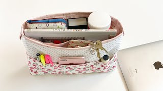 How to sew a Purse Organizer  Stylish Multi Pocket Zipper Bag  DIY Sewing [upl. by Calvano]