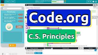 Codeorg Lesson 75 Conditionals Practice  Answer Tutorial  Unit 4 CS Principles [upl. by Orodoet]