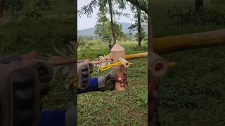 Who to make a wood gun very simply viral tiktok video chinesetrick hunting shorts explore [upl. by Oaht926]