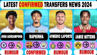 🚨THE LATEST CONFIRMED TRANSFER NEWS AND RUMOURS TRANSFERS 2024 RAPHINHA DAVIES XAVI RONALDO🔥 [upl. by Kentigera]