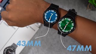 Samsung Galaxy Watch 6 Classic  43mm vs 47mm SIZE Comparison on WRIST [upl. by Hollander447]