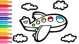 How to Draw an Airplane  Step by Step Tutorial [upl. by Lalage]