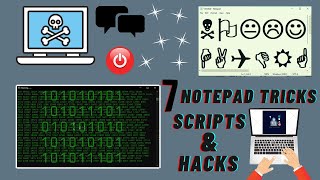 Top 7 Notepad Tricks and Hacks  vbs Tricks bat Tricks Notepad Fake Virus Script  Trix Tips amp Fix [upl. by Orlando564]