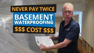 Basement Waterproofing Costs  Never Pay Twice [upl. by Ahsilif758]