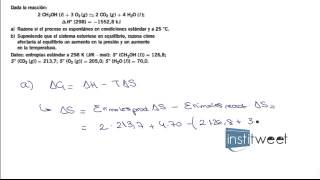 Ejercicio resuelto energía libre de Gibbs bachiller [upl. by Lynda]