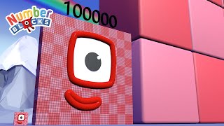 Numberblocks Puzzle 100 vs 100000 vs 100000000  Count to 100000000 Song  Learn to Count NEW [upl. by Hescock]