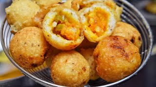 चावल के आटे और आलू से कुरकुरे स्वादिष्ट स्नैक्स नए तरीके से Aloo rice balls snacks recipe [upl. by Giraud850]