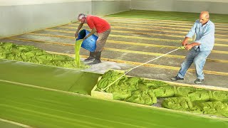 How They Produce Tons of Fresh Olive Soap in Traditional Factory [upl. by Kenward]