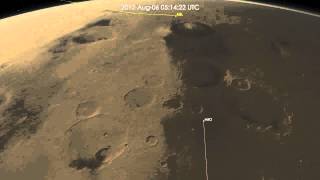 Mars Curiosity descent from MRO [upl. by Eniamej]