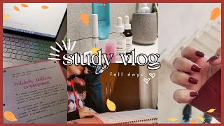 STUDY VLOG 17  fall vibes e a minha pósgraduação ⚖️🍂🥧 [upl. by Fulmis193]