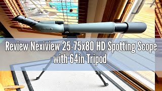 Review Nexiview 2575x80 HD Spotting Scope with 64in Tripod and Upgraded Phone Adapter Clear Image [upl. by Artamas]