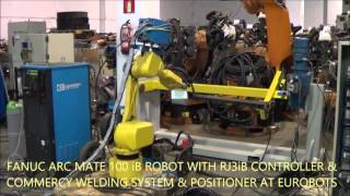 FANUC ARC MATE 100 iB ROBOT WITH RJ3iB CONTROLLER amp COMMERCY SOUTURE WELDING SYSTEM amp POSITIONER AT [upl. by Leclair]