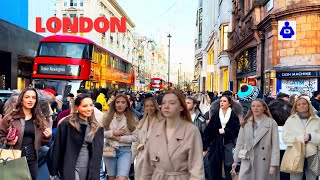 London Walk 🇬🇧 Extremely Busy OXFORD Street Black Friday Sales  Central London Walking Tour HDR [upl. by Thibaud583]