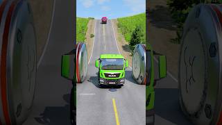 Dumper trucks vs giant bollards crash part554 shortvideo beamngdrive usa shorts india truck [upl. by Ecar]