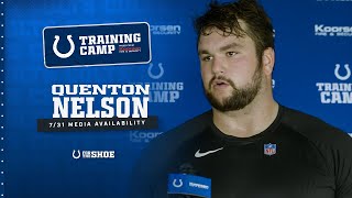 Quenton Nelson Training Camp Media Availability  July 31 2024 [upl. by Collyer866]