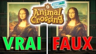 VRAI ou FAUX tableau  Reconnaître une Contrefaçon  Animal Crossing New Horizons [upl. by Nnylakcaj75]