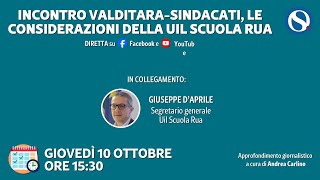 Incontro Valditarasindacati le considerazioni della Uil Scuola Rua [upl. by Immas]