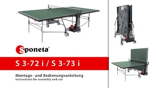 Sponeta S 372 i  S 373 i  Montageanleitung Tischtennistisch  Instructions for assembly and use [upl. by Nysilla977]