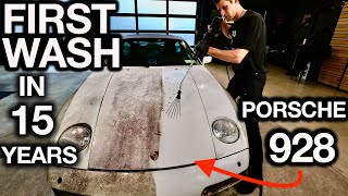 First Wash in 15 Years Porsche 928 Most Disgusting Moldy Abandoned Porsche Ever [upl. by Wiltshire521]