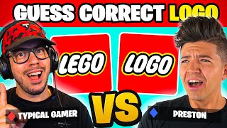 Typical Gamer vs Preston  Guess the Logo Fortnite [upl. by Wightman125]