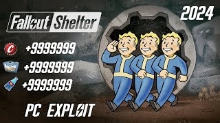 2024 UNLIMITED RESOURCES EXPLOIT  FALLOUT SHELTER PC STEAM [upl. by Ennaimaj]