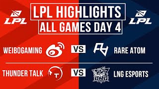 LPL Highlights ALL GAMES Day 4  LPL Spring 2024 [upl. by Aitsirhc]