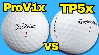 Cutting Open TaylorMade TP5x vs Titleist Pro V1x Golf Balls What’s inside [upl. by Tedra899]