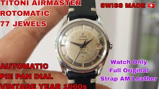 JUAL TITONI AIRMASTER 77 JEWELS ROTOMATIC AUTOMATIC VINTAGE ANTIK SWISS MADE FOLLOW IG LakoneWatch [upl. by Henricks409]