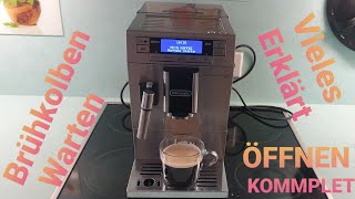 Delonghi PrimaDonna XS Brühkolben Kaffeeauslauf ausbauen reinigen und vieles Erklären  brewer open [upl. by Lagasse854]