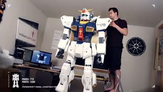 Building the 7FT GUNDAM Ultimate Papercraft [upl. by Atnom]