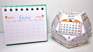 Cómo hacer tu propio calendario Parte 1  Calendarios de Escritorio 2021  MundoParty [upl. by Tirrej]