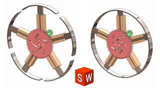 Expansion Mechanism Animation In Solidworks [upl. by Ailec]