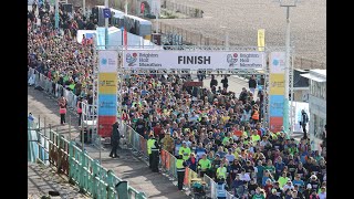 Thousands participate in the Brighton Half Marathon 2023 [upl. by Auhsuoj]