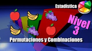 Permutaciones y Combinaciones  Ejercicios Resueltos  Nivel 3 [upl. by Ralyat]