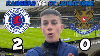 RANGERS KNOCK ST JOHNSTONE OUT LEAGUE CUP  RANGERS 20 ST JOHNSTONE VLOG [upl. by Eilra]