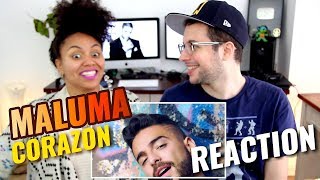 Maluma  Corazón Ft Nego do Borel  REACTION [upl. by Elbam]