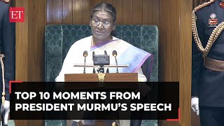 Budget 2024 Ram Mandir to defence prowess top 10 moments from President Droupadi Murmu’s speech [upl. by Anoif949]