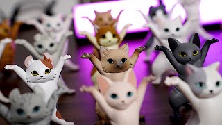 Cat Pen Holder Dances Ievan Polkka  Stop Motion Animation [upl. by Ynnoj]