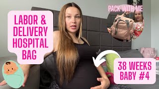 Pack with me for labor and delivery 38 weeks pregnant realistic [upl. by Needan342]