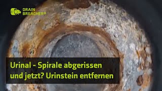 Rohrreinigung Urinal  Spirale abgerissen und jetzt Urinstein entfernen [upl. by White]