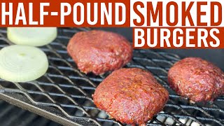 Half Pound Smoked Burgers on The Yoder YS640s Pellet Grill [upl. by Columba]