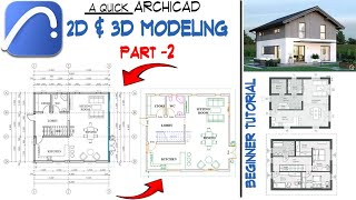 ArchiCAD Beginner Tutorial Part Two [upl. by Utley]