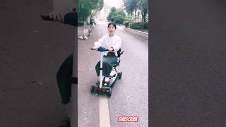 A folding bike that is easy to lift and is easy for the elderly to use scooter wheelchair like [upl. by Anahsal]