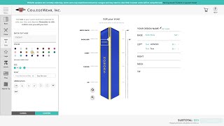 How to Design a Custom Graduation Stole  CollegeWear Inc Stole App Demo 2024 [upl. by Enilehcim]