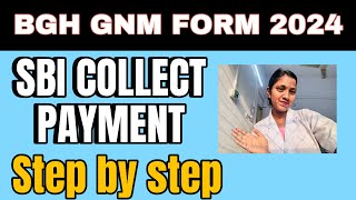 BGH GNM FORM 2024  SBI COLLECT payment process  nursing rani vlog [upl. by Lepley]