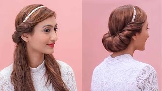 Hairstyles Using A Hairband  Grecian Updos [upl. by Eek]