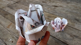 DIY Money Origami Rose [upl. by Sheng]