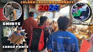 STREET SHOPPING SUMMER COLLECTION CLOTHES 2024 IN COLABA CAUSEWAY MARKET MUMBAI  VLOG [upl. by Blondy880]