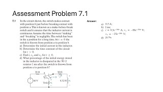 Assessment Problem 71 Nilsson Riedel Electric Circuits 11th Edition [upl. by Aretina283]